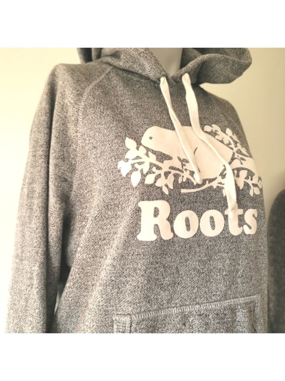 Roots Canada Women's Salt and Pepper Hoodie Sweater Size M